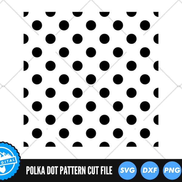 Polka Dot Pattern SVG Files | Seamless Polka Dot Pattern Cut Files | Dotted Pattern SVG Vector Files | Polka Dots Vector