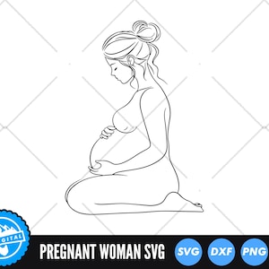 Kobieta w ciąży SVG | Plik do cięcia macierzyństwa | Dziecko SVG | Wektor najlepsi przyjaciele | Dzień Matki SVG | Plik do cięcia sylwetki ciąży