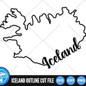 IJsland SVG | IJsland gesneden bestanden | IJsland overzicht SVG | IJsland silhouet SVG | Illustraties kaart IJsland | IJsland Vector