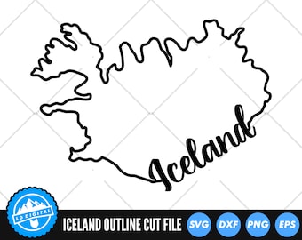 Iceland SVG | Iceland Cut Files | Iceland Outline SVG | Iceland Silhouette SVG | Iceland Map Clip Art | Iceland Vector