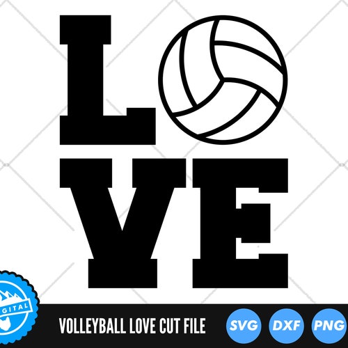 Volleyball Stacked Love SVG Files Volleyball Mum Cut Files - Etsy