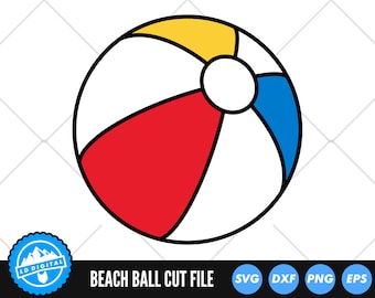 Beach Ball SVG Files | Beach Ball Cut Files | Summer Beach SVG Vector Files | Classic Beach Ball Vector | Beach Ball Clip Art