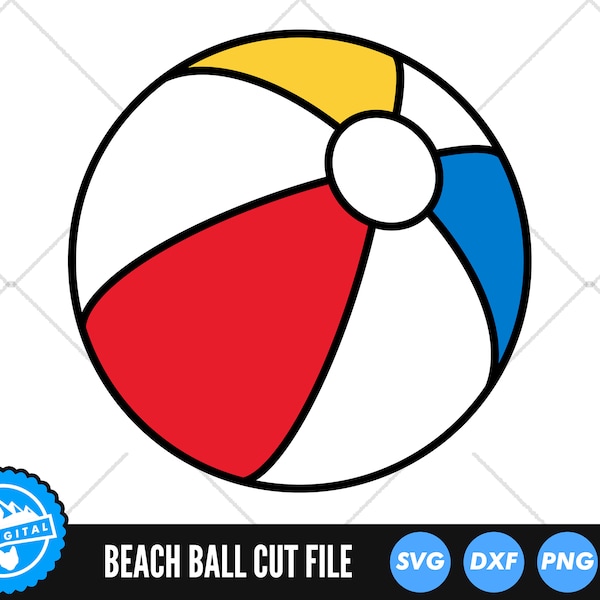 Beach Ball SVG Files | Beach Ball Cut Files | Summer Beach SVG Vector Files | Classic Beach Ball Vector | Beach Ball Clip Art