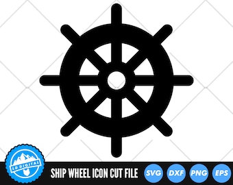Ship Wheel SVG Files | Nautical Ship Wheel SVG Cut Files | Ship Wheel Clip Art Vector Files | Ship Steering Wheel Clip Art