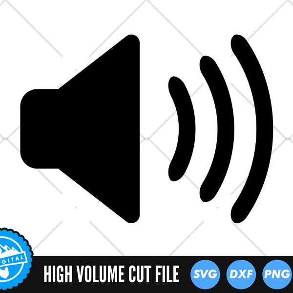 High Volume SVG Files | Volume Symbols SVG Cut Files | Audio Symbols Vector Files | Music Volume Vector | High Volume SVG