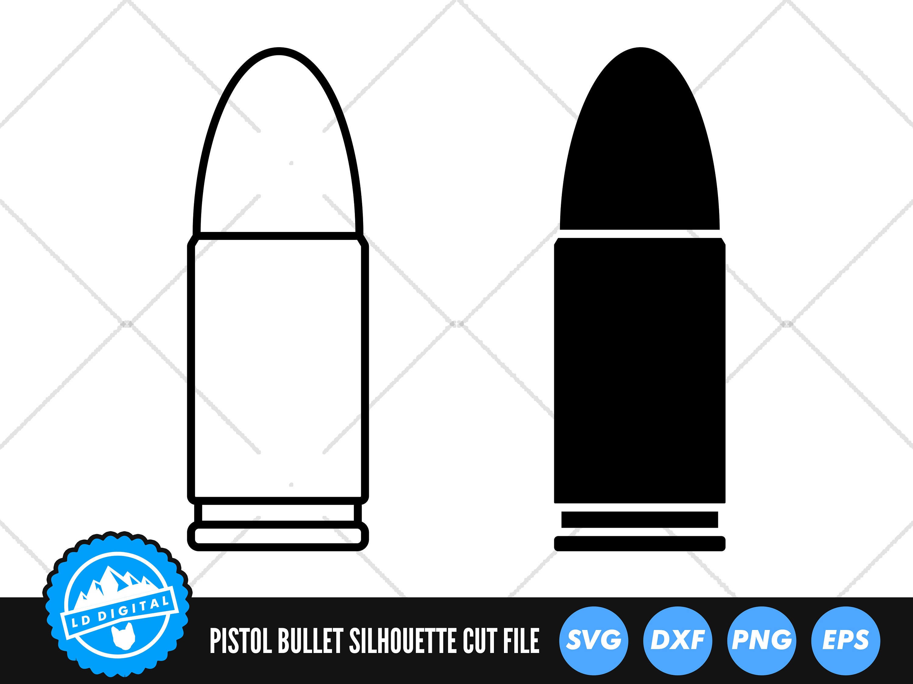 9mm Pistol Bullet SVG Files Gun Bullets Cut Files Hunting - Etsy Ireland