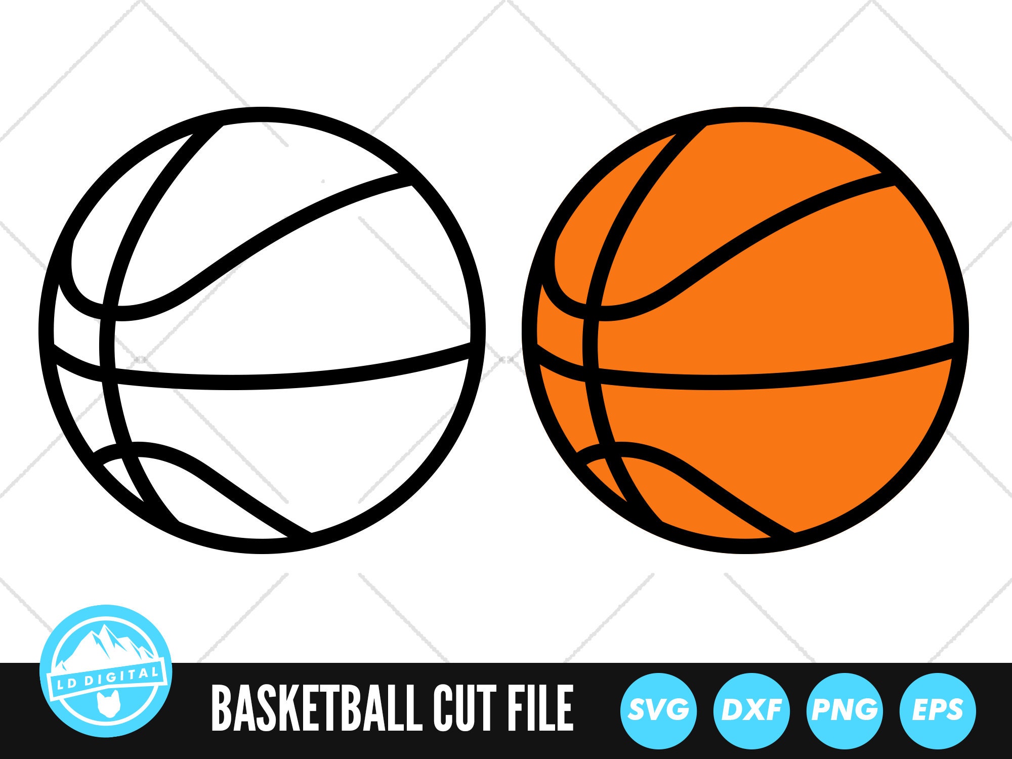 Basketball Monogram SVG cut file, Team Sports Ball Design - Scarlett Rose  Designs