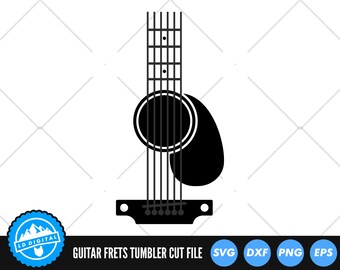 Guitar Tumbler SVG Files | Guitar SVG Cut Files | Guitar Strings Vector Files | Acoustic Guitar SVG Vector | Guitar Clip Art | CnC Files