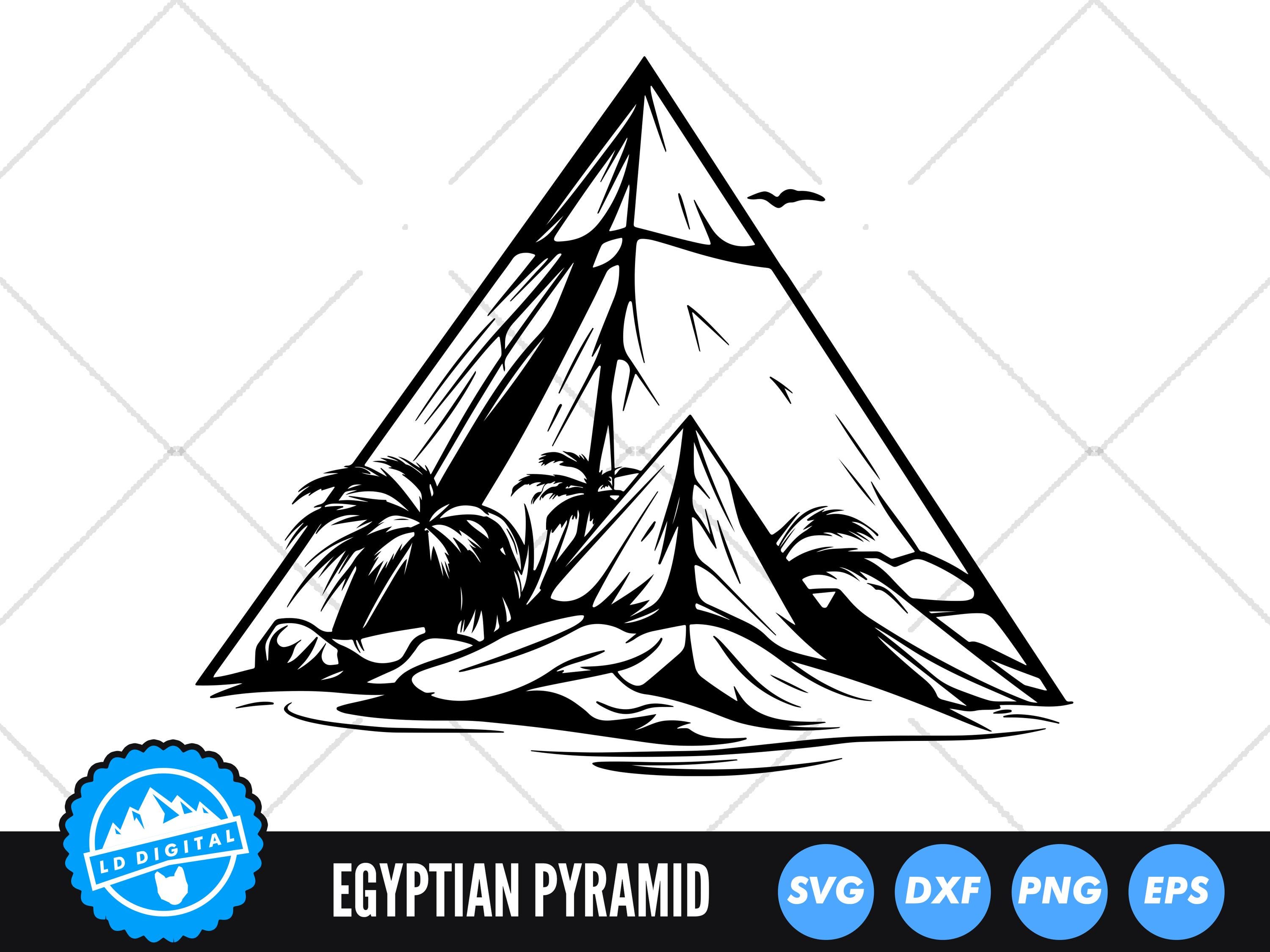 Egyptian Pyramid SVG: Desert Landscape Clipart (digital Download) - Etsy
