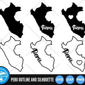 Peru-svg | Peru gesneden bestanden | Peru overzicht SVG | Peru silhouet SVG | Illustraties kaart Peru | Peru-vector