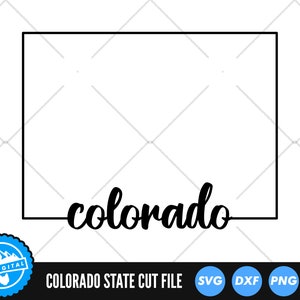 Colorado Outline with Text SVG Files | Colorado Cut Files | United States of America Vector Files | Colorado Vector | CO Map