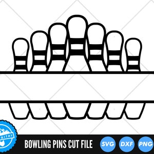 Bowling Pins Monogram SVG Files | Bowling Ball Cut Files | Bowling Pins SVG Vector Files | Bowling Alley SVG Vector | Bowling Clip Art