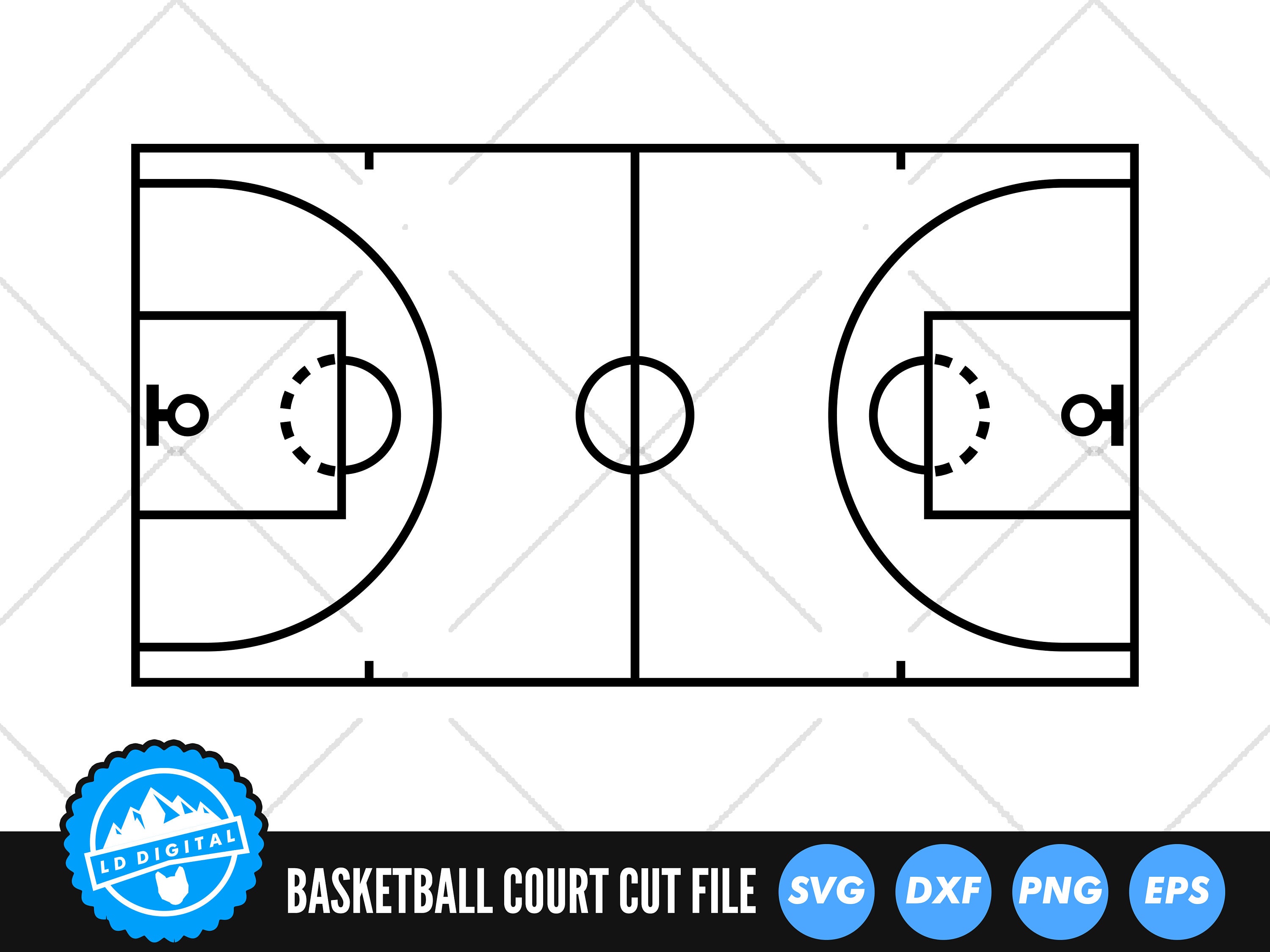 Basketball Court SVG Files Basketball Cut Files Basketball Etsy