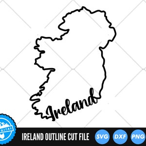 Ierland SVG | Ierland gesneden bestanden | Ierland overzicht SVG | Ierland silhouet SVG | Illustraties kaart Ierland | Ierland Vector