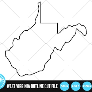 SVG-bestanden met overzicht van West Virginia | West Virginia gesneden bestanden | Vectorbestanden Verenigde Staten van Amerika | West-Virginia-vector | Illustraties WV-kaart
