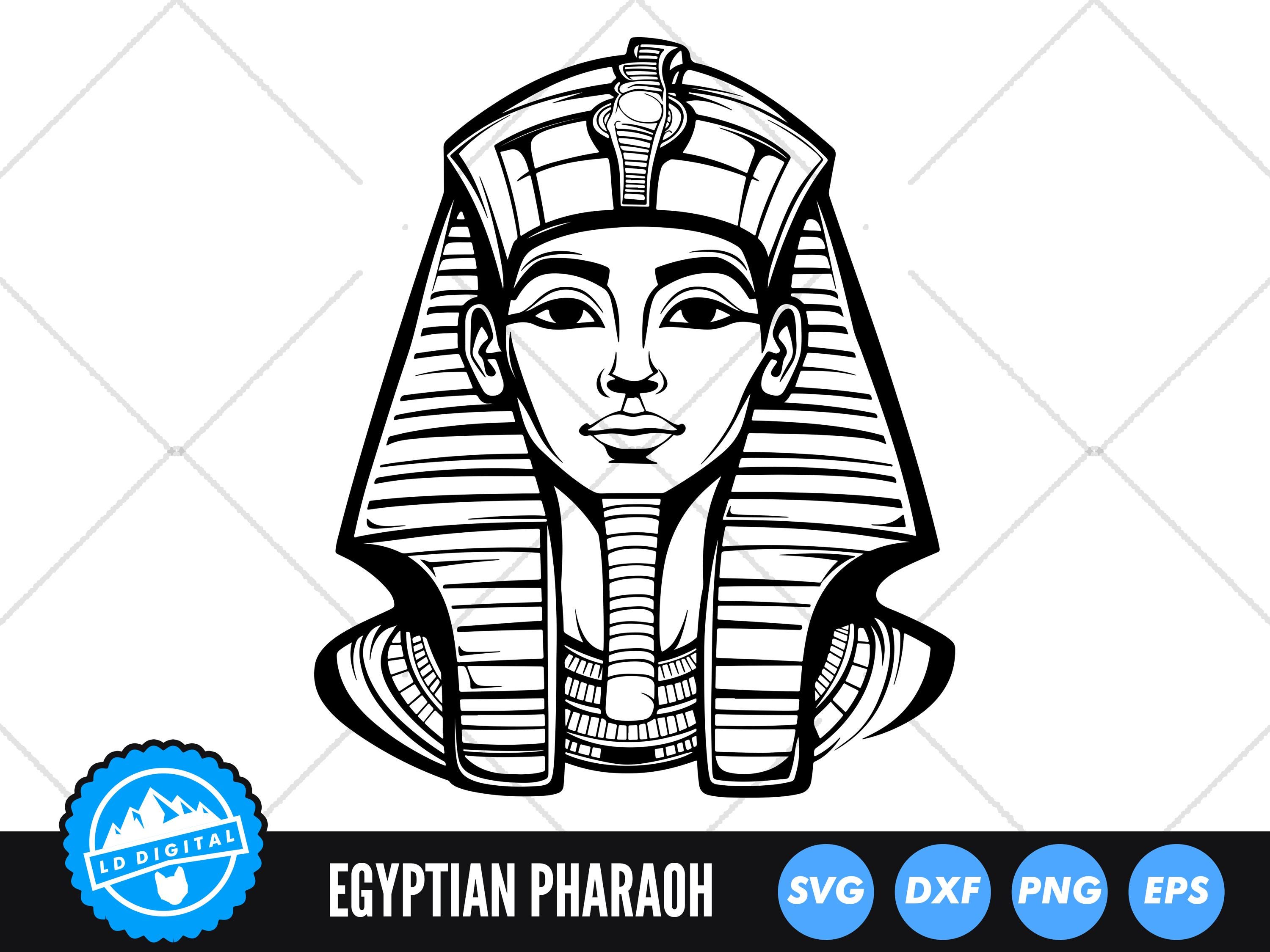 Egyptian Pharaoh SVG, Ancient Egypt Clipart, Pharaoh Silhouette ...