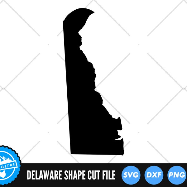 Delaware State SVG Files | Delaware Silhouette Cut Files | United States of America Vector Files | Delaware Vector | DE Map Clip Art