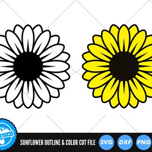 Sunflower SVG Files | Flower Cut Files | Sunflower Vector Files | Flower Life Vector | Sunflower Clip Art