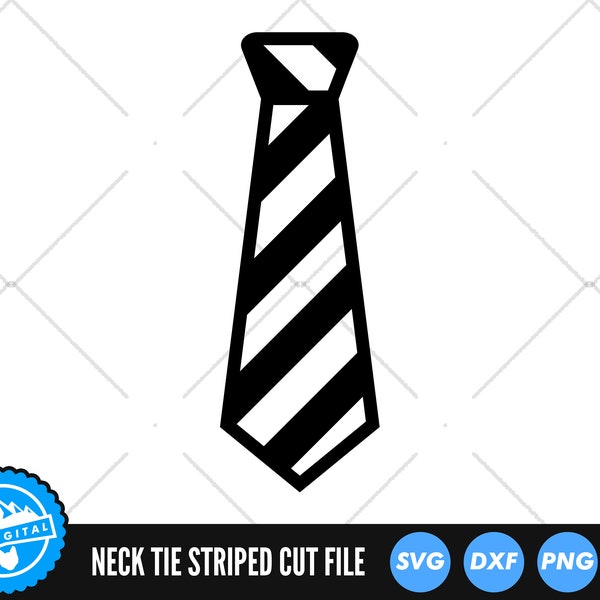 Patterned Neck Tie Striped SVG Files | Striped Neck Ties Cut Files | Wedding Tie Vector Files | Tuxedo Tie Clip Art | Tie SVG