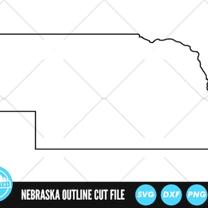 Fichiers SVG contour du Nebraska | Fichiers coupés Nebraska | Fichiers vectoriels des États-Unis d'Amérique | Vecteur du Nebraska | Clipart carte Nebraska