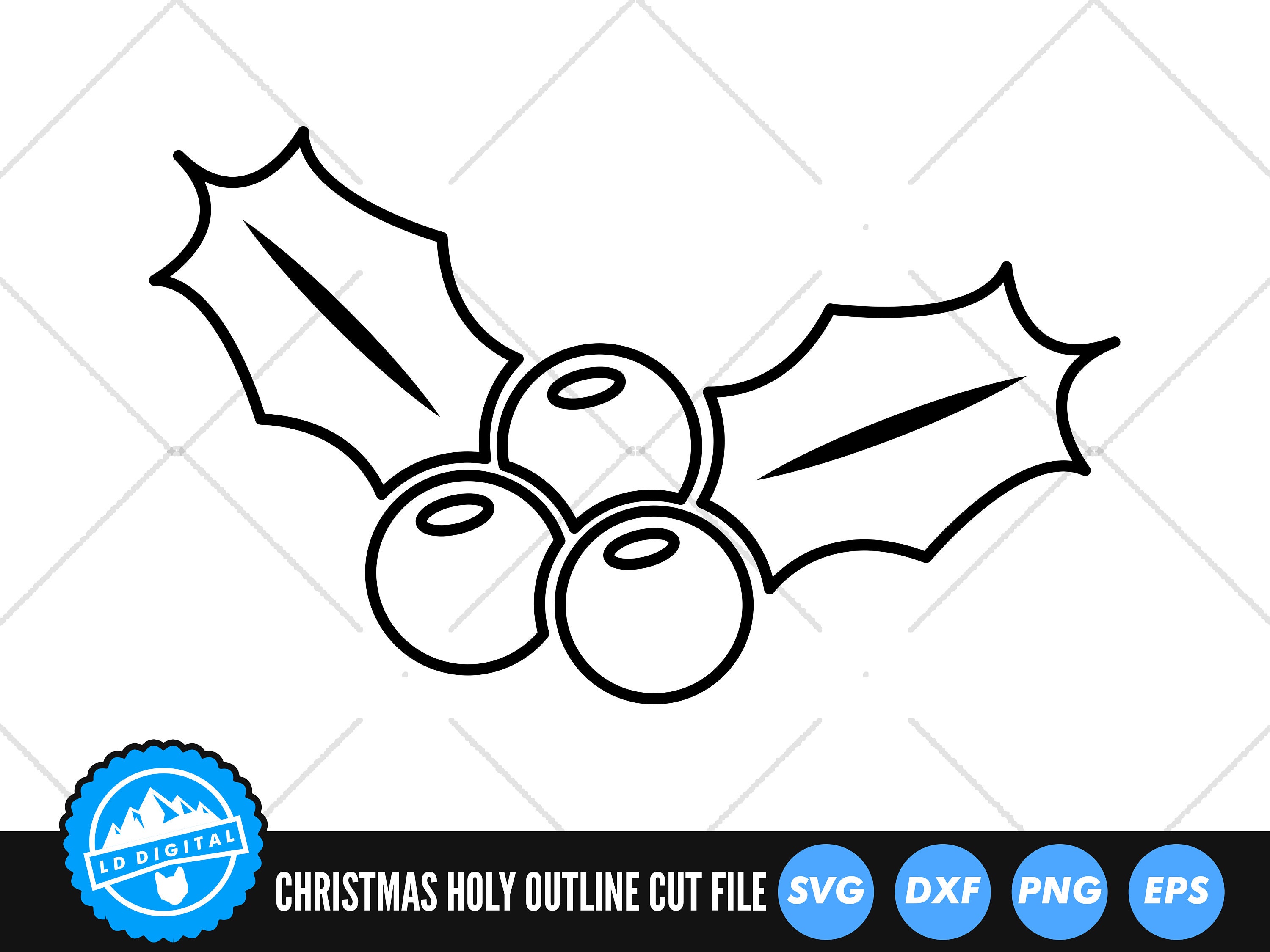 Christmas Holly Svg, Christmas Holly Clip Art, Holly Berries Svg