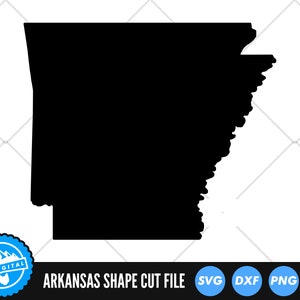 Arkansas staat SVG-bestanden | Arkansas silhouet gesneden bestanden | Vectorbestanden Verenigde Staten van Amerika | Arkansas-vector | Illustraties AR-kaart