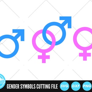 Gender Symbols SVG Files | Male Female Symbol Cut Files | Gender Symbols Vector Files | Gender Symbols Clip Art | CnC Files