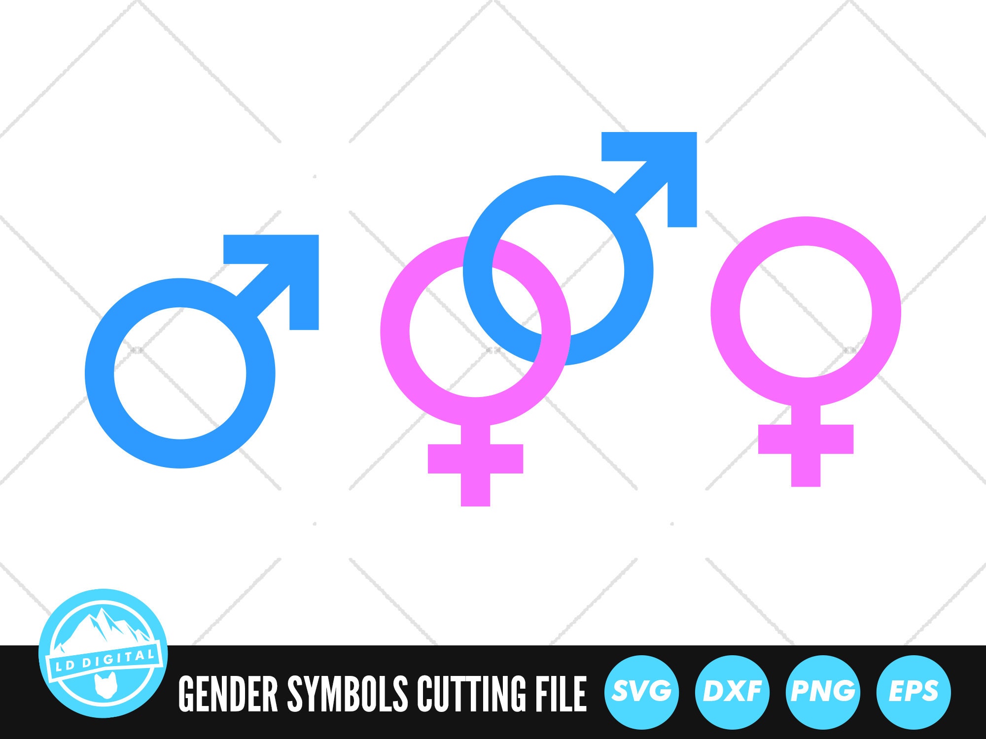 Gender Symbols SVG Files Male Female Symbol Cut Files Gender Symbols Vector  Files Gender Symbols Clip Art Cnc Files -  Canada