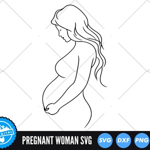 Kobieta w ciąży SVG | Plik do cięcia macierzyństwa | Dziecko SVG | Wektor najlepsi przyjaciele | Dzień Matki SVG | Plik do cięcia sylwetki ciąży