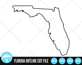 Florida Outline SVG Files | Florida Cut Files | United States of America Vector Files | Florida Vector | Florida Map Clip Art