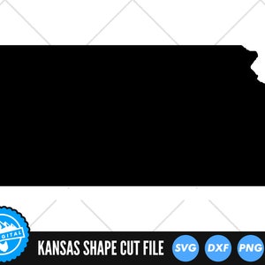 Kansas State SVG Files | Kansas Silhouette Cut Files | United States of America Vector Files | Kansas Vector | Kansas Map Clip Art