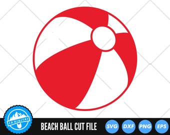 Beach Ball Silhouette SVG Files | Beach Ball Cut Files | Summer Beach SVG Vector Files | Classic Beach Ball Vector | Beach Ball Clip Art