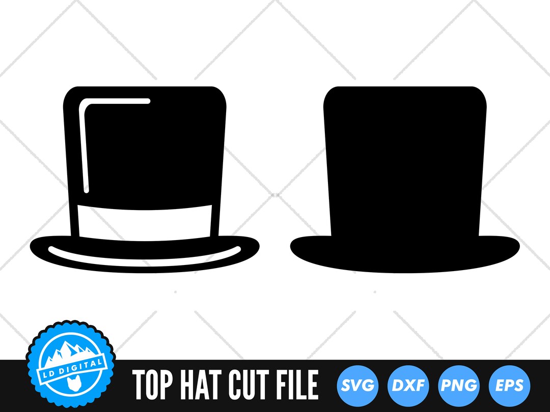 Top Hat SVG Files Gentlemen Cut Files Hat Vector Files Top Hat