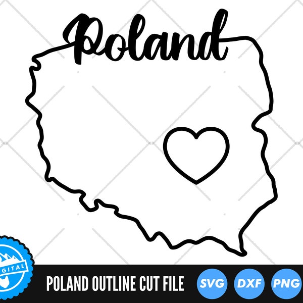 Poland SVG | Poland Cut Files | Poland Outline SVG | Poland Silhouette SVG | Poland Map Clip Art | Poland Vector