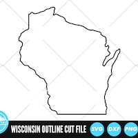 Wisconsin Teplate Wisconsin Outline SVG Files, Wisconsin Cut Files, United States of ...