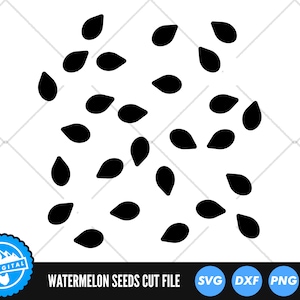 Watermelon Seeds SVG Files | Kawaii Fruit SVG Cut Files | Watermelon Seeds SVG Vector Files | Watermelon Seeds Vector