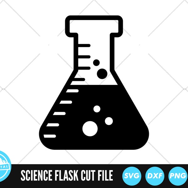 Science Flask SVG Files | Chemical Flask Cut Files | Science Beaker Vector Files | Toxic Chemical Vector | Science Clip Art