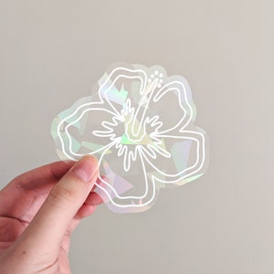 Hibiscus Suncatcher Sticker