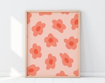 Groovy Flower Power 8x10 Digital Print (Pink)