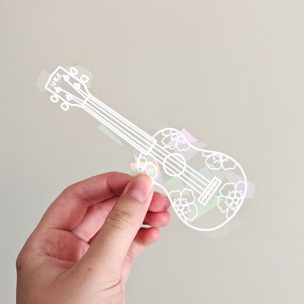 Ukulele Suncatcher Sticker