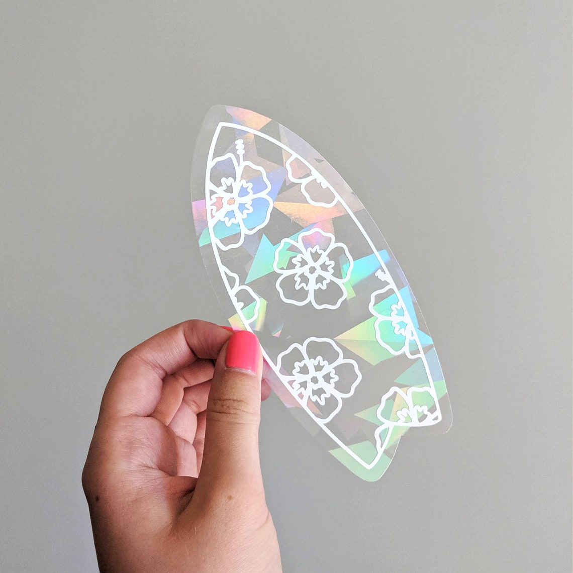 Surfboard Suncatcher Sticker Etsy