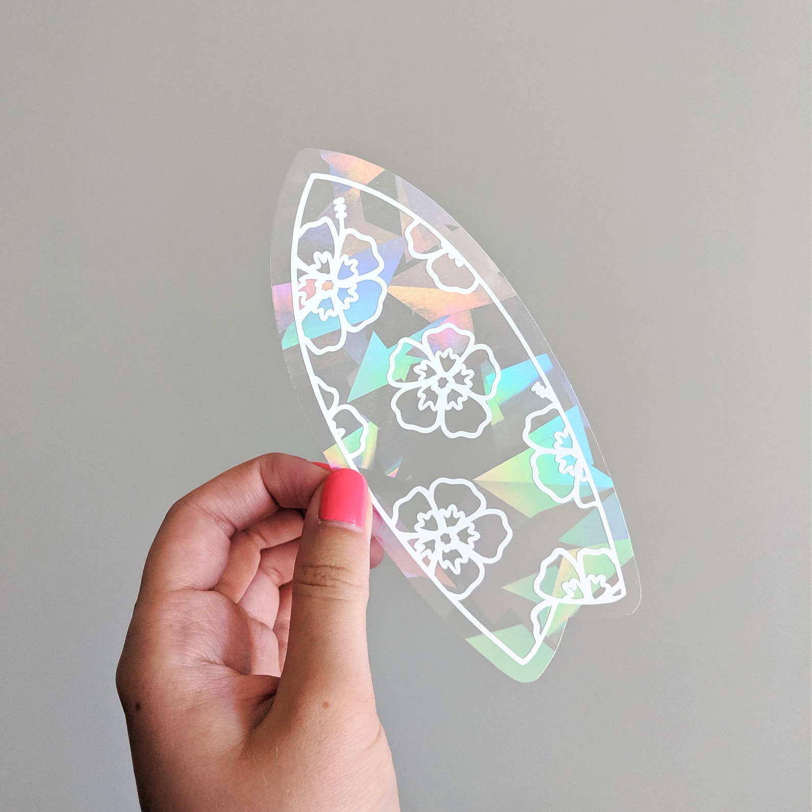 Surfboard Suncatcher Sticker Etsy