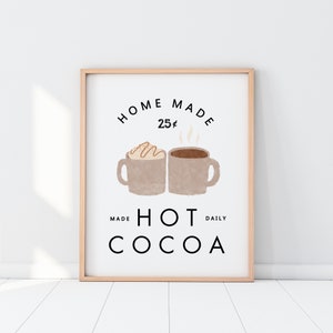 Homemade Hot Cocoa Digital Print 8x10