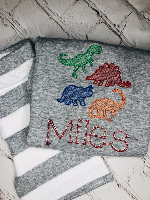 Color in online dino pajamas