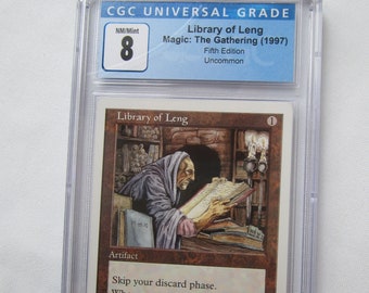 MTG, Library of Leng 1997, Fifth Edition Uncommon , Short Spell Language, CGC Graded 8.0