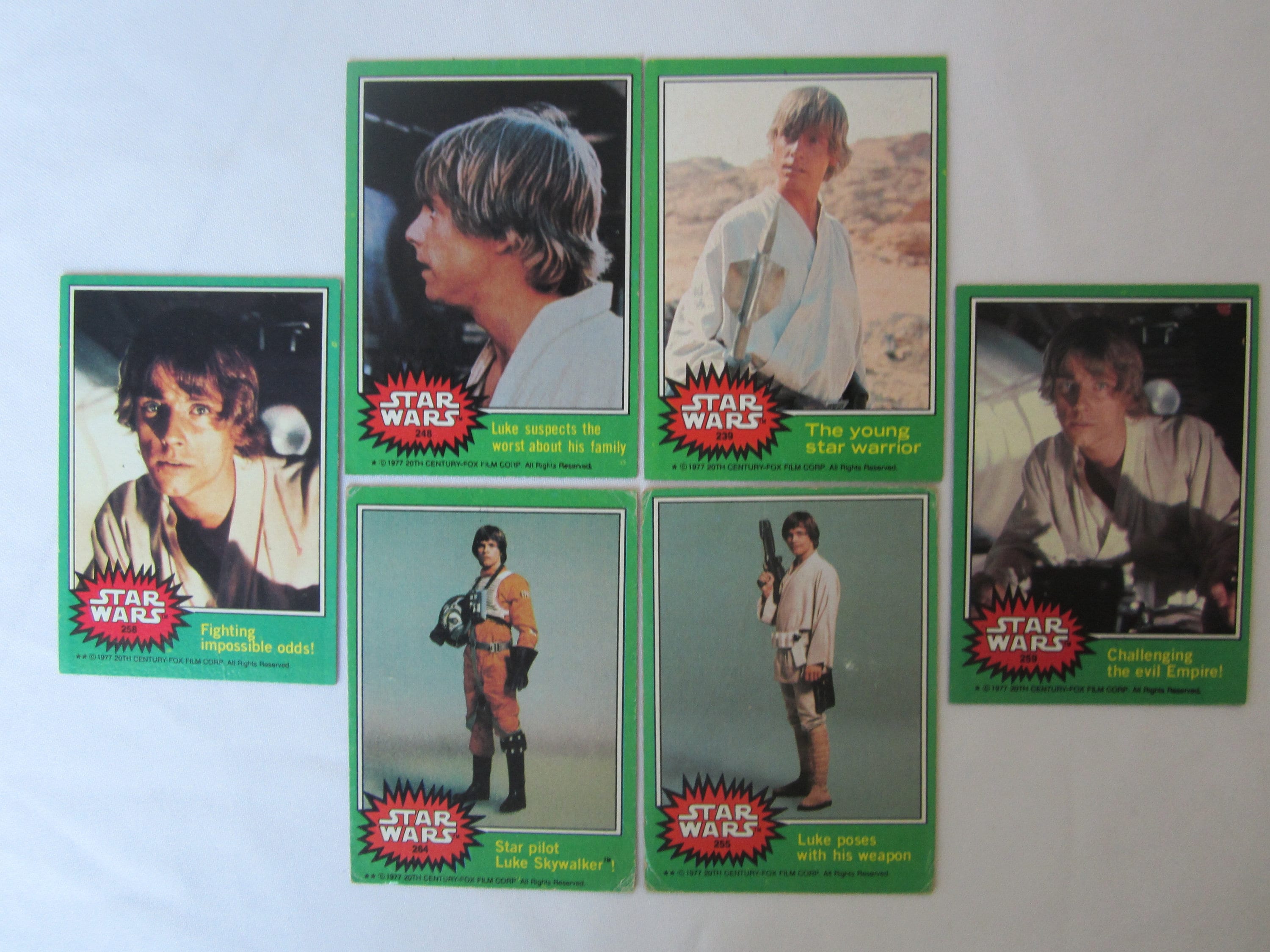Vintage 1977 Star Wars Trading Cards, Topps Green Series 4