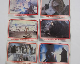 Vintage 1980 Star Wars The Empire Strikes Back Trading Cards, Action Collection, Great Condition with Original Shine & Good Corners