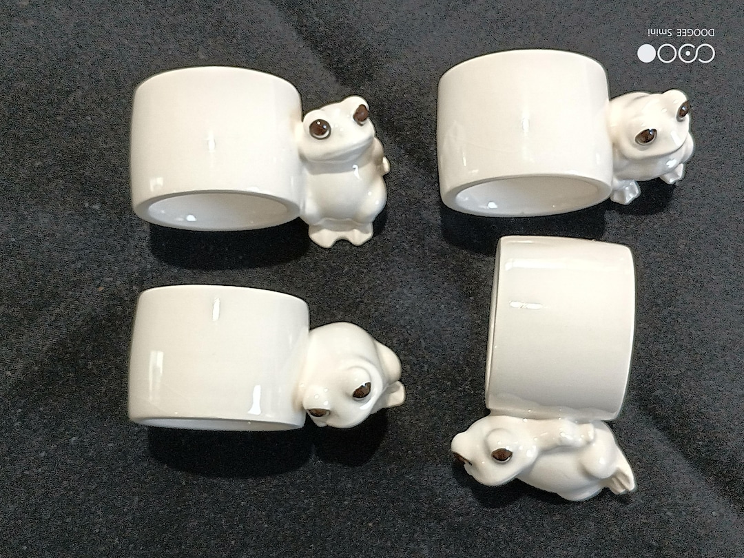 Vintage Joseph Magnin Frog Napkin Rings, Not Used, Like New, Original ...