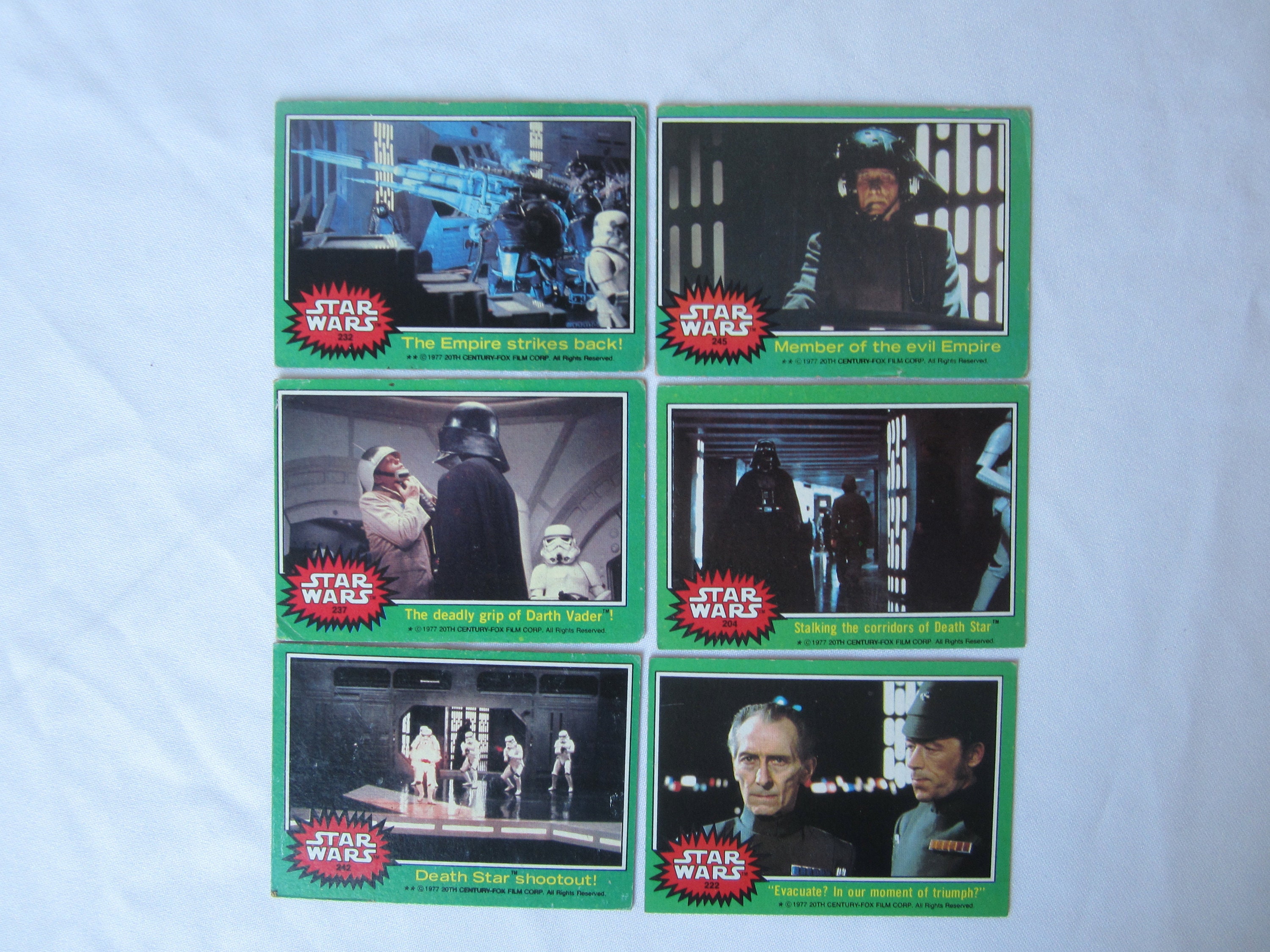 Vintage 1977 Star Wars Trading Cards, Topps Green Series 4 Vintage 1977 Star Wars Trading Cards, Topps Green Series 4