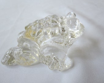 Vintage Frog, Hadeland (Norway), Handmade Lead Crystal Frog Paperweight, Pristine Condition